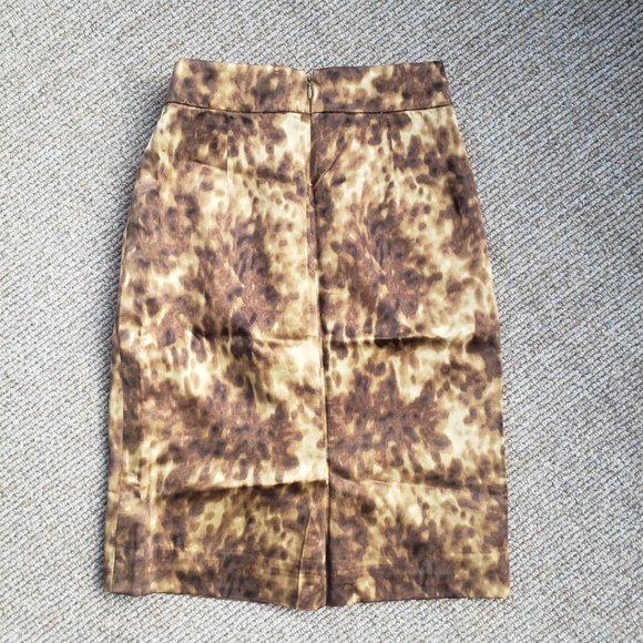 Silk Wool Pencil Skirt Women's 0 - Picture 9 of 9